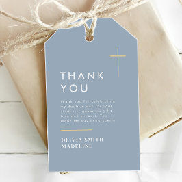 Moderne Minimal Gold Cross Taufe Geschenkanhänger