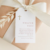 Moderne Minimal Gold Cross Taufe Vielen Dank Geschenkanhänger