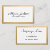 Moderne Minimal Gold Foil Visitenkarte (Vorne/Hinten)