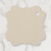 Moderne Minimal Gold Streifen Monogramm Geschenkanhänger (Rückseite)
