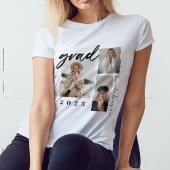 Moderne Minimal Grad Drehbuch Drei Foto Abschluss T-Shirt