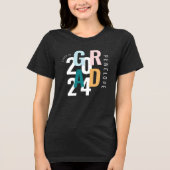 Moderne Minimal Grad Typografie Klasse 2022 Grad Tri-Blend Shirt (Vorderseite)