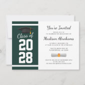 Moderne Minimal Graduation Party Typografie Einladung (Vorderseite)