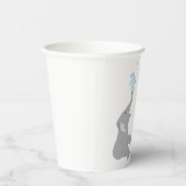 Moderne Minimal Graue Elefantendusche Geburtstagsc Pappbecher (Rechts)