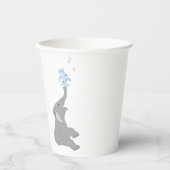 Moderne Minimal Graue Elefantendusche Geburtstagsc Pappbecher (Vorderseite)