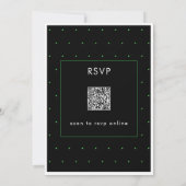 Moderne Minimal Green 30 Script Geburtstag QR Einladung (Rückseite)