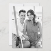 Moderne Minimal Green Foto Hochzeit Einladung (Rückseite)