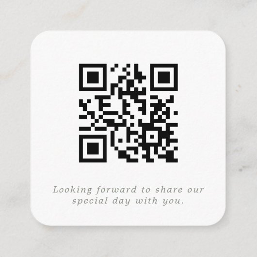 Moderne Minimal Green Sage UAWG QR Code Card Begleitkarte (Rückseite)
