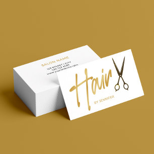 Moderne Minimal Hair Stylist Business Card Visitenkarte