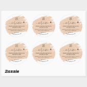 Moderne Minimal handgefertigte Body Butter Scrub L Runder Aufkleber (Blatt)