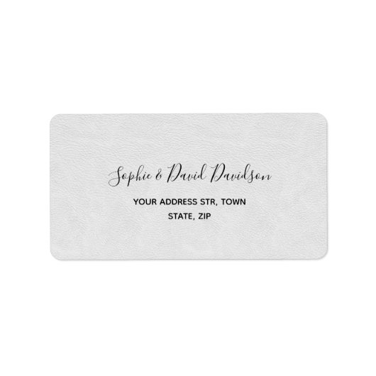 Moderne Minimal-Handschrift-Hochzeit Adressaufkleber (Vorne)