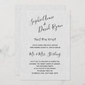 Moderne Minimal-Handschrift Post-Hochzeit Einladung (Vorne/Hinten)