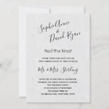Moderne Minimal-Handschrift Post-Hochzeit