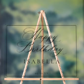 Moderne Minimal Happy Birthday Script Typografie Acrylschild (Neutral)