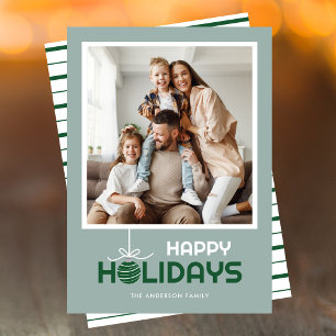 Moderne Minimal Happy Holidays Ornament Weihnachte Feiertagskarte