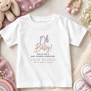 Moderne Minimal Heart Boho-Baby-Party Baby T-shirt