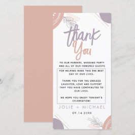 Moderne Minimal Heart Boho Babydusche Dankeskarte