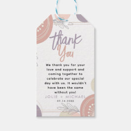 Moderne Minimal Heart Boho Babydusche Geschenkanhänger