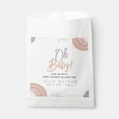 Moderne Minimal Heart Boho Babydusche Geschenktütchen (Vorderseite)