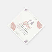 Moderne Minimal Heart Boho Babydusche Serviette (Ecke)