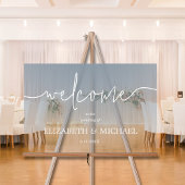 Moderne Minimal Hochzeit Willkommen Transparent Bl Acrylschild