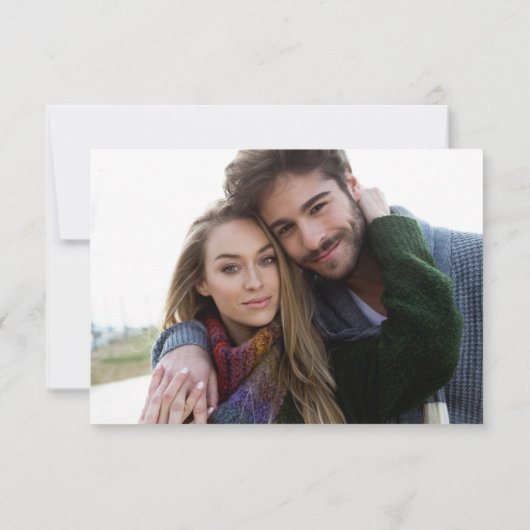 Moderne Minimal-HochzeitQR-Code-Foto RSVP-Karte RSVP Karte (Rückseite)