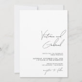 Moderne Minimal Hochzeitseinladung mit Foto Einladung (Vorderseite)