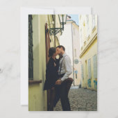 Moderne Minimal Hochzeitseinladung mit Foto Einladung (Rückseite)