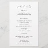 Moderne Minimal-Hochzeitserklärung & Reiseroute (Rückseite)