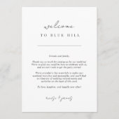 Moderne Minimal-Hochzeitserklärung & Reiseroute Programm (Vorderseite)