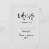 Moderne Minimal-Hochzeitshandschrift-UAWG RSVP Karte (Vorne/Hinten)