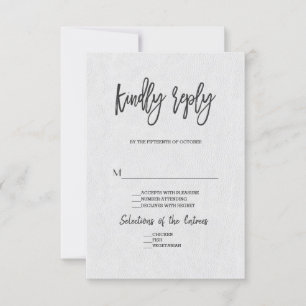 Moderne Minimal-Hochzeitshandschrift-UAWG RSVP Karte