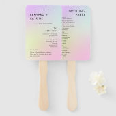 Moderne Minimal-Hochzeitsprogramme Fächer (Vorne und Hinten)