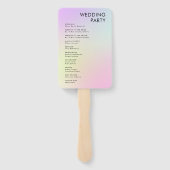 Moderne Minimal-Hochzeitsprogramme Fächer (Rückseite)