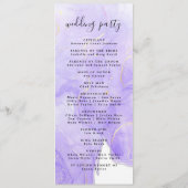 Moderne Minimal-Hochzeitsprogramme Programm (Rückseite)