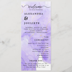 Moderne Minimal-Hochzeitsprogramme Programm