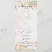 Moderne Minimal-Hochzeitsprogramme Programm (Rückseite)