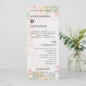 Moderne Minimal-Hochzeitsprogramme Programm (Stehend Vorderseite)