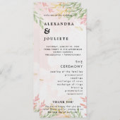 Moderne Minimal-Hochzeitsprogramme Programm (Vorne/Hinten)