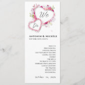 Moderne Minimal-Hochzeitsprogramme Programm (Vorderseite)