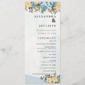 Moderne Minimal-Hochzeitsprogramme Programm (Vorderseite)