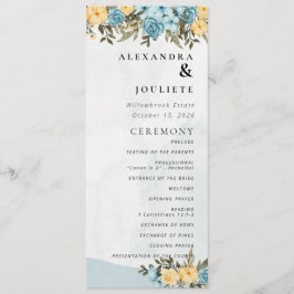 Moderne Minimal-Hochzeitsprogramme Programm