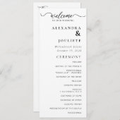 Moderne Minimal-Hochzeitsprogramme Programm (Vorne/Hinten)