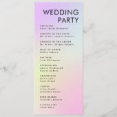 Moderne Minimal-Hochzeitsprogramme Programm (Rückseite)