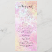 Moderne Minimal-Hochzeitsprogramme Programm (Rückseite)