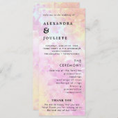 Moderne Minimal-Hochzeitsprogramme Programm (Vorne/Hinten)