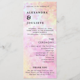 Moderne Minimal-Hochzeitsprogramme Programm