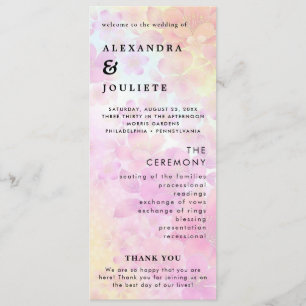 Moderne Minimal-Hochzeitsprogramme Programm