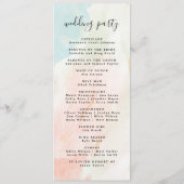 Moderne Minimal-Hochzeitsprogramme Programm (Rückseite)