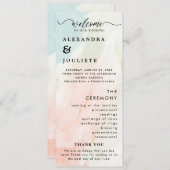 Moderne Minimal-Hochzeitsprogramme Programm (Vorne/Hinten)